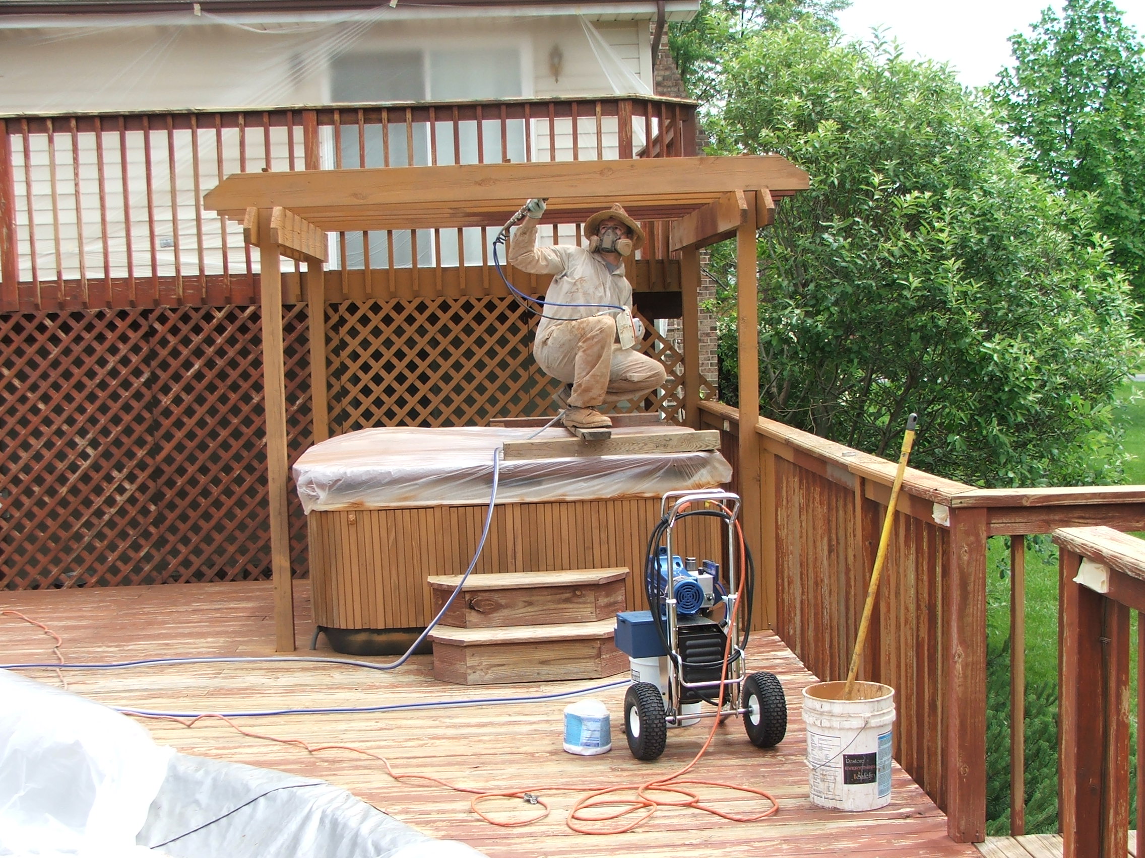 Deck & pergola staining