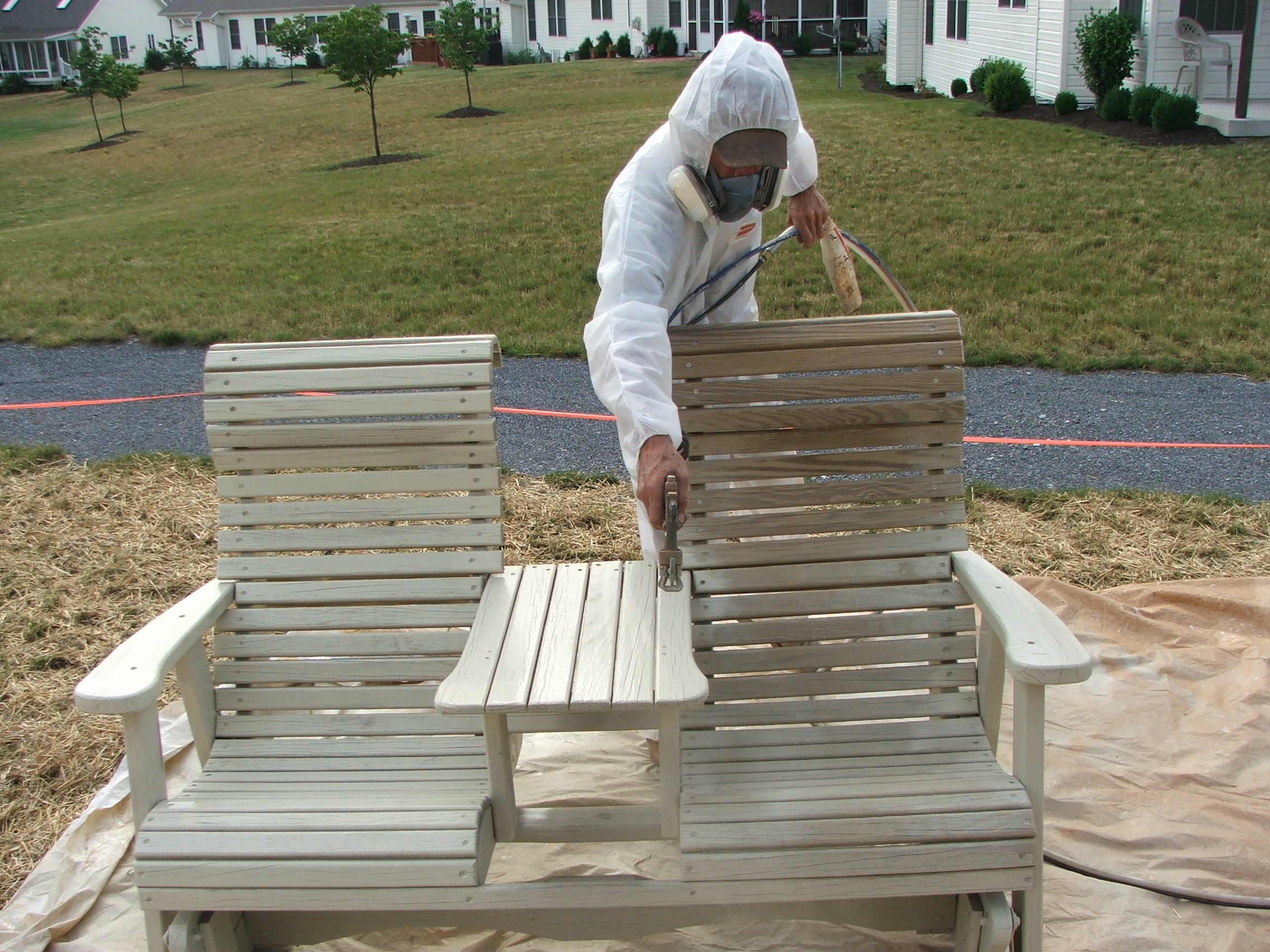 Outside furniture clean, seal & stain.