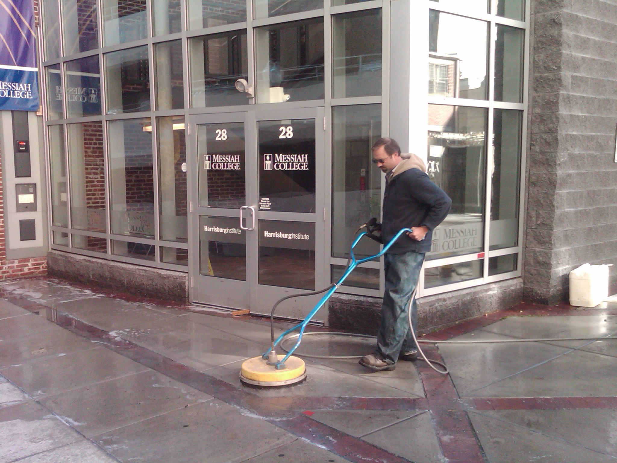 Pressure washing of sidewalks, patios, driveways, etc..